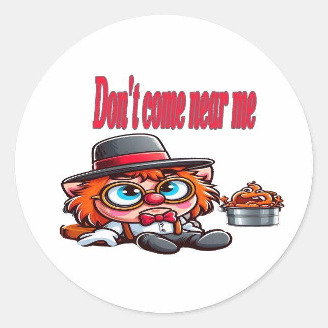 Adesivo Redondo Keep Distance, (Frente)