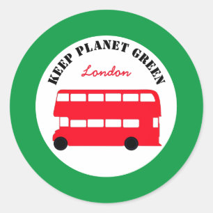 Adesivo Redondo Keep Planet Green/London Transport (Reino Unido)
