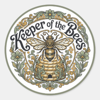 Adesivo Redondo Keeper of the Bees Nouveau