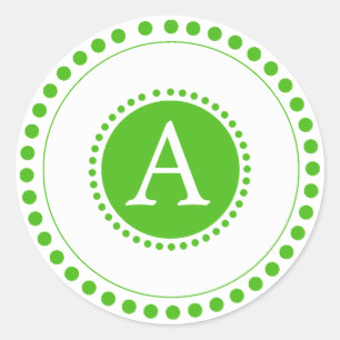 Adesivo Redondo Kelly Green - Selos de envelope personalizados