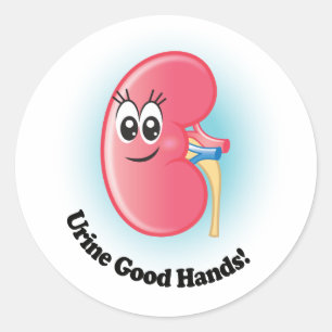 Adesivo Redondo Kelly Kidney "Urine Good Hands" Stickers