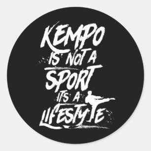 Adesivo Redondo Kempo Não É Esporte É Um Estilo De Vida Kenpo Shao