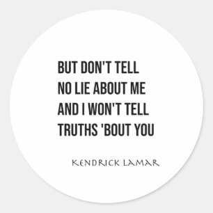 Adesivo Redondo Kendrick Lamar - Euphoria (punchline) Sticker