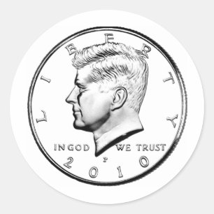 ADESIVO REDONDO KENNED HALF DOLLAR