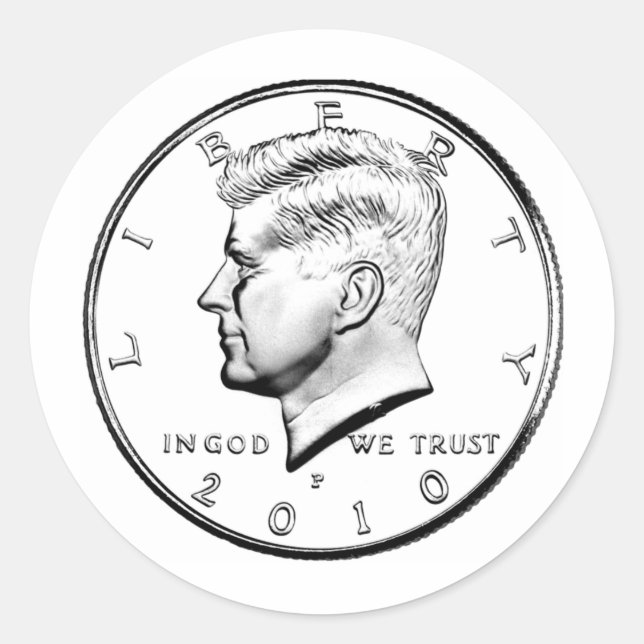 ADESIVO REDONDO KENNED HALF DOLLAR (Frente)