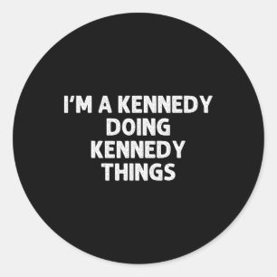 Adesivo Redondo Kennedy Gift Engraçado Sobrenome Família Árvore An