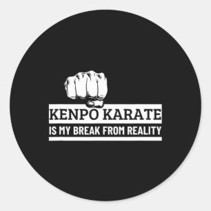 Adesivo Redondo Kenpo Karate É Minha Quebra Da América Engraçada