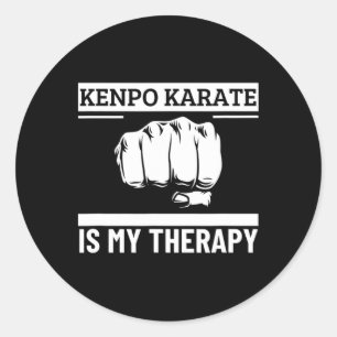 Adesivo Redondo Kenpo Karate É Minha Terapia Engraçada Americana K