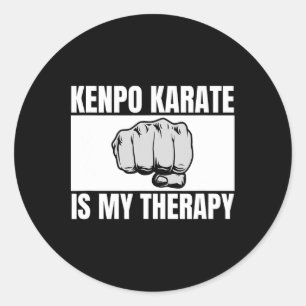 Adesivo Redondo Kenpo Karate É Minha Terapia Engraçada Americana K
