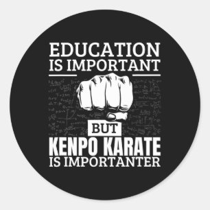 Adesivo Redondo Kenpo Karate Education é importante americano engr