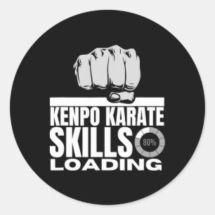 Adesivo Redondo Kenpo Karate Habilidades Carregando Engraçado Amer