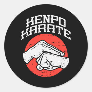 Adesivo Redondo Kenpo Karate Salutation Kempo Martial Arts Men Wom