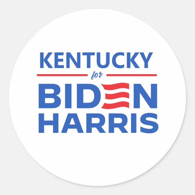 Adesivo Redondo Kentucky para Biden Harris (Frente)
