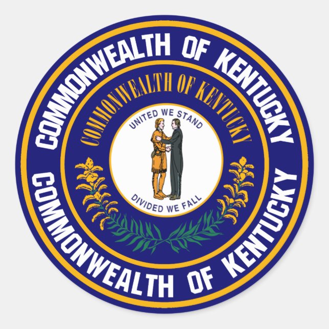 Adesivo Redondo Kentucky Round Emblem (Frente)