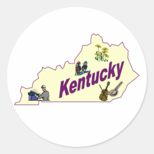 Adesivo Redondo Kentucky Sticker