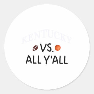 Adesivo Redondo Kentucky Vs. All Y-All Pegll Sketll