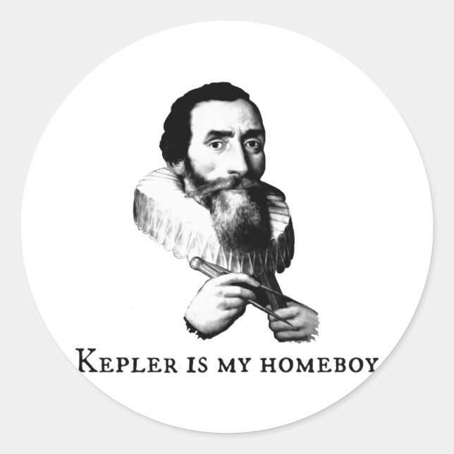 Adesivo Redondo Kepler é meu Ficar em casa (Frente)