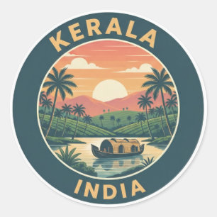 Adesivo Redondo Kerala Índia