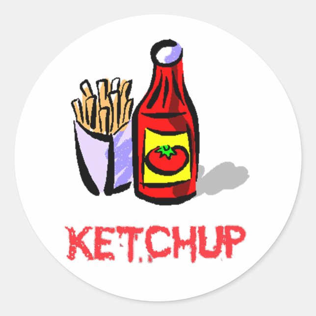 Adesivo Redondo ketchup (Frente)