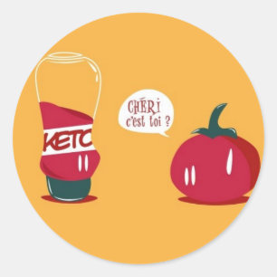 Adesivo Redondo Ketchup