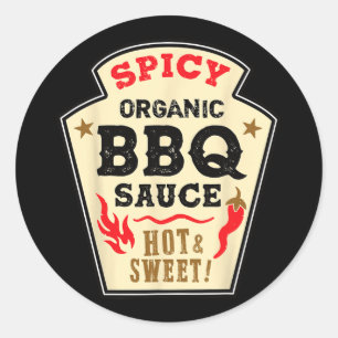 Adesivo Redondo Ketchup Byrbeque Hallowe Grill Hot Spicy Molho de 