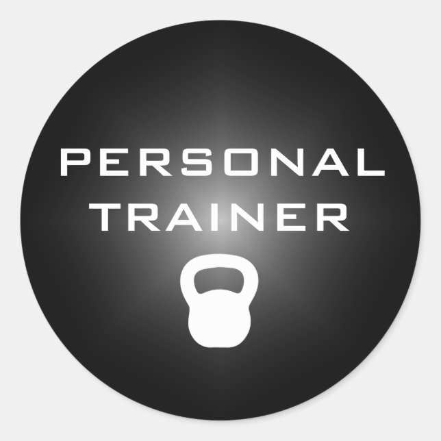 Adesivo Redondo Kettlebell Personal Trainer Sticker (Frente)