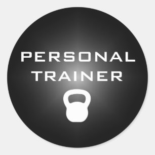 Adesivo Redondo Kettlebell Personal Trainer Sticker