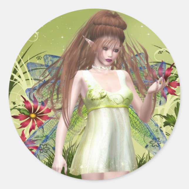 Adesivo Redondo Keva Fairy Stickers (Frente)