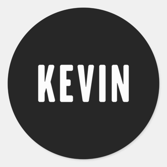 Adesivo Redondo Kevin First Name Kevin (Frente)