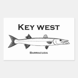 Adesivo Redondo Key West Barracuda