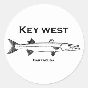Adesivo Redondo Key West Barracuda