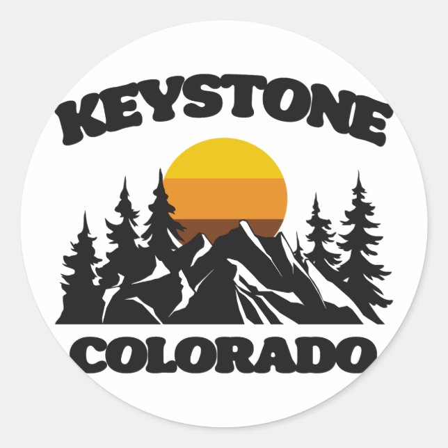 Adesivo Redondo Keystone,Colorado (Frente)
