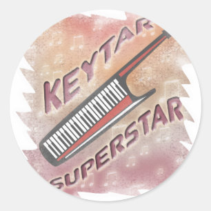 Adesivo Redondo Keytar Superstar