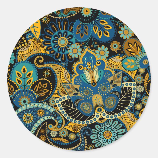 Adesivo Redondo Khokhloma (Frente)