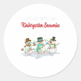 Adesivo Redondo Ki Chillin' Com Meu Jardim De Infância Snowmie