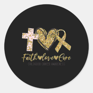 Adesivo Redondo Ki Infância Cancer Consciência Faith Love C