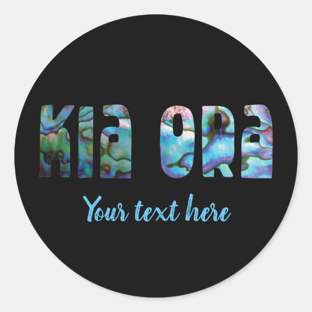 ADESIVO REDONDO KIA ORA KIWI PAUA ROUND STICKKIA PERSONALIZÁVEL (Frente)