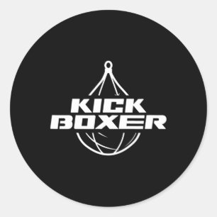 Adesivo Redondo Kickboxer Kick Boxing Artes Marciais Kickboxing Ch
