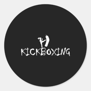 Adesivo Redondo Kickboxer Kickboxing Artes Marciais Boxe Mma Sparr