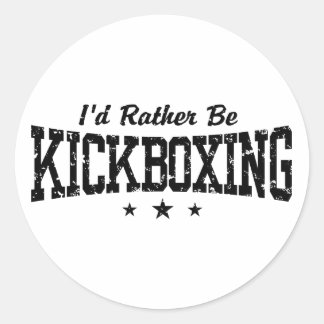 Adesivo Redondo Kickboxing