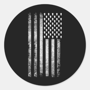 Adesivo Redondo Kickboxing Bandeira Americana