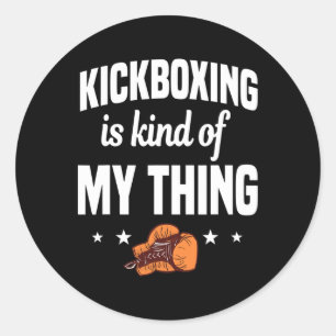 Adesivo Redondo Kickboxing É Mais Ou Menos Minha Praia Kickboxer K