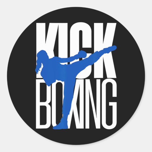 Adesivo Redondo Kickboxing Highkick  (Frente)