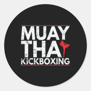 Adesivo Redondo Kickboxing Muay Thai Precisão E Resistência 