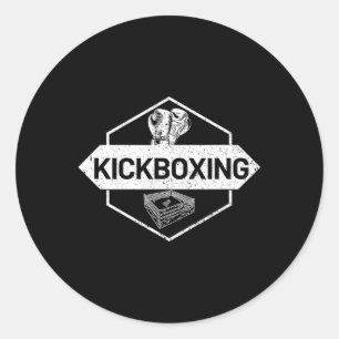 Adesivo Redondo Kickboxing no Ringue