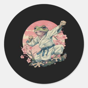 Adesivo Redondo Kickboxing Sakura Jiu-jitsu Judô Mma Toad Taekwond