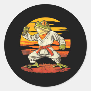 Adesivo Redondo Kickboxing Sunset Jiu-Jitsu Mma Toad Taekwondo
