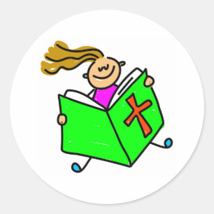 Adesivo Redondo Kid bíblia