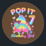 Adesivo Redondo Kid Pop It 7 Birthday Girl 7 anos<br><div class="desc">Criança Pop É 7 Aniversário Garota de 7 anos. Presente perfeito para seu pai, mãe, pai, homens, mulheres, amigos e familiares no Dia de Ação de Graças, Dia de Natal, Dia de as mães, Dia de os pais, 4 de julho de 1776 Dia Independente, Dia dos Veteranos, Dia do Halloween,...</div>