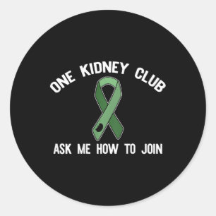 Adesivo Redondo Kidney Club Me Pergunte Como Entrar No Organ Donor